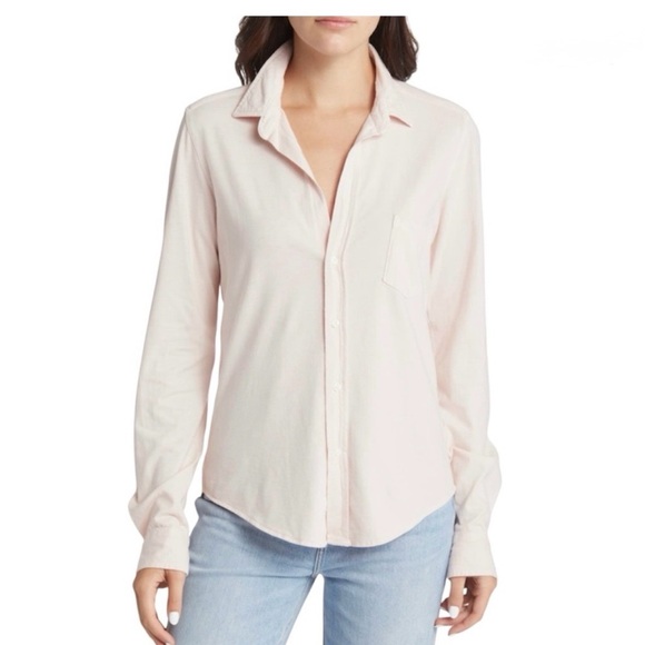 Frank & Eileen Tops - Frank & Eileen Rose Pink Tee Lab Barry Button Up Shirt Minimalist XS